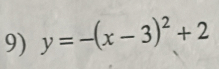 y=-(x-3)^2+2