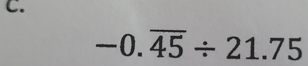 -0.overline 45/ 21.75