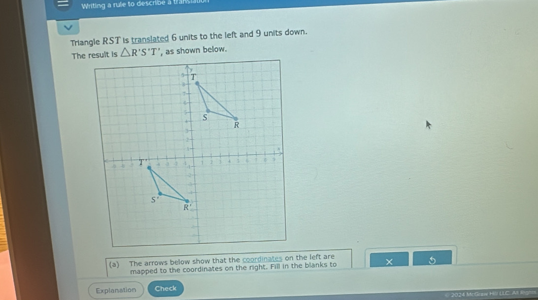Solved: Writing a rule to describe a transial Triangle RST is ...