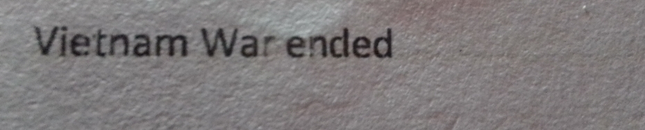 Vietnam War ended
