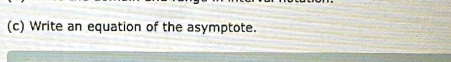 Write an equation of the asymptote.