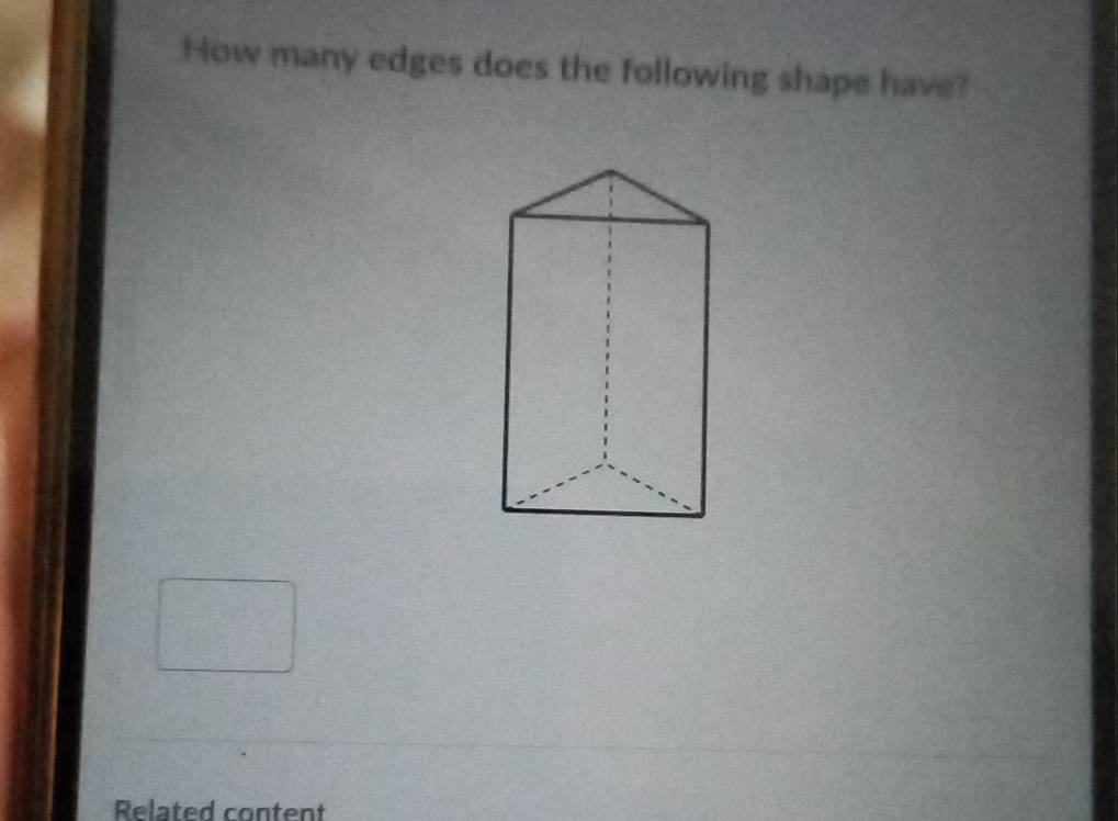 How many edges does the following shape have? 
Related content