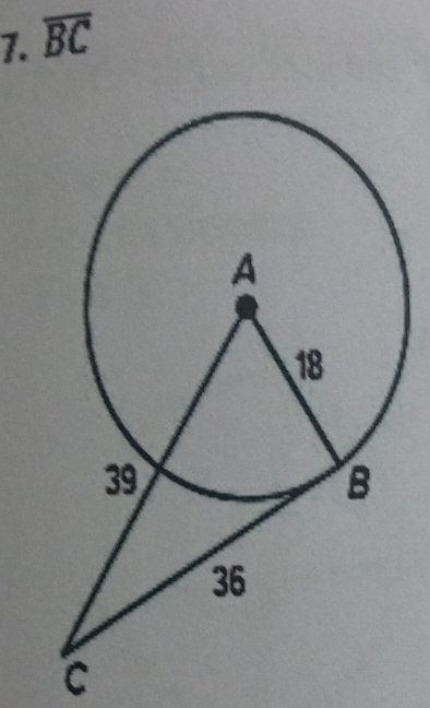 overline BC
C