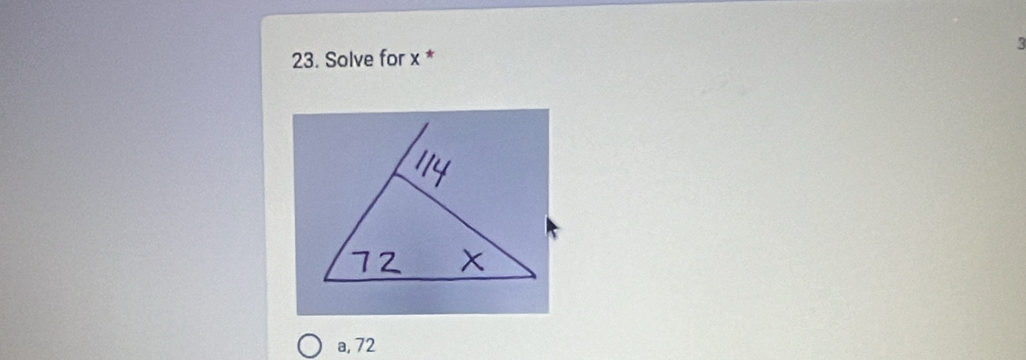 Solve for x * 3
a, 72