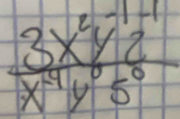  (3x^2y^(-1)z)/x^4y^0z^0 