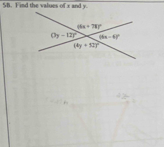 Find the values of x and y.