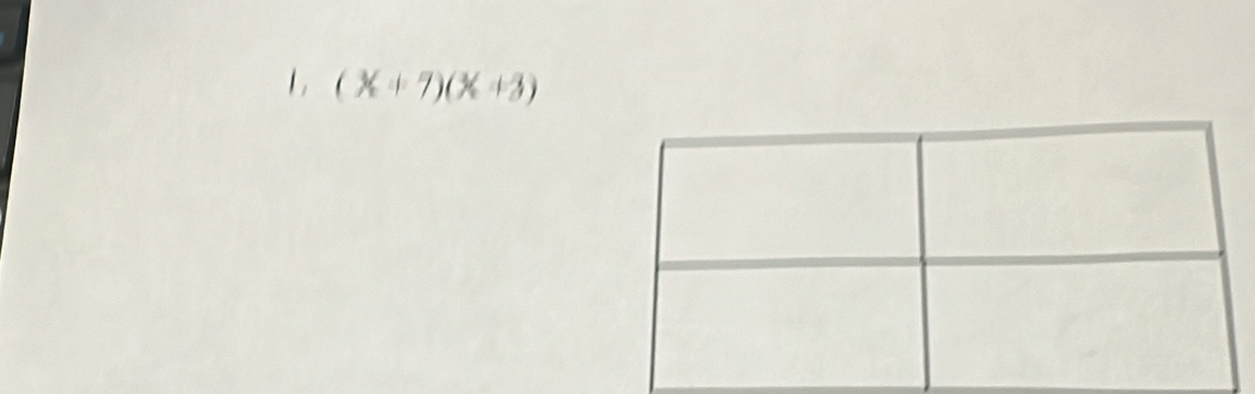 1, (x+7)(x+3)