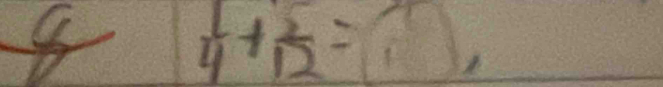 frac 14+ 2/12 = y=frac 156