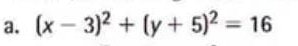 (x-3)^2+(y+5)^2=16