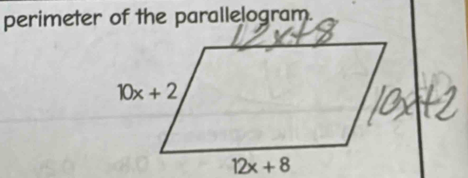 perimeter of the parallelogram.