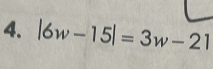 |6w-15|=3w-21