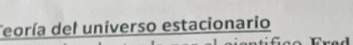 Teoría del universo estacionario