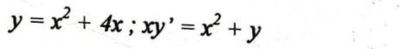 y=x^2+4x; xy^,=x^2+y