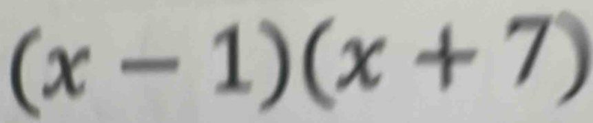 (x-1)(x+7)