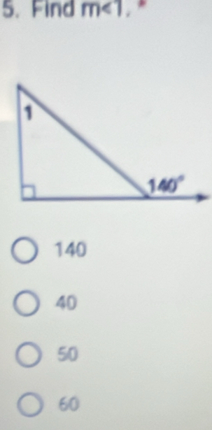 Find m<1..
140
40
50
60