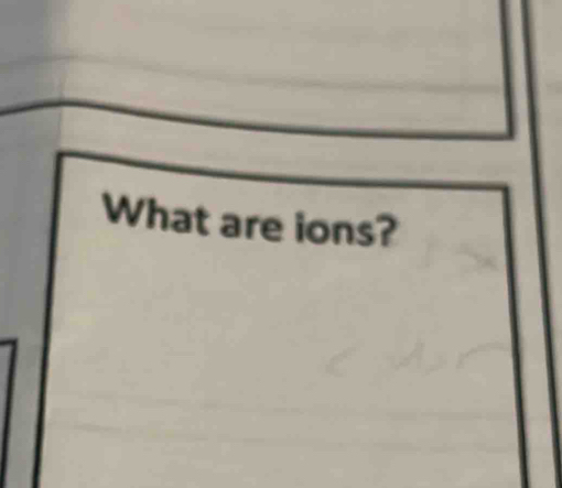 What are ions?