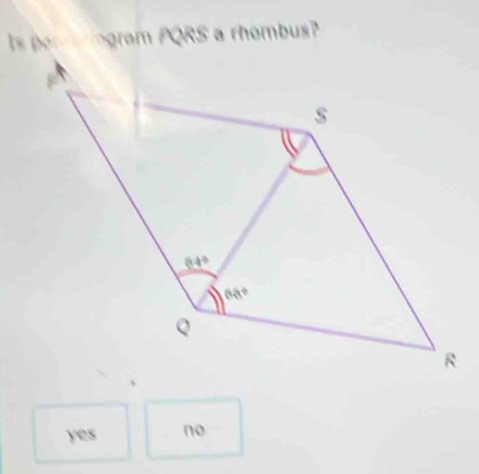 ls po gra QRS a rhombus
yes no