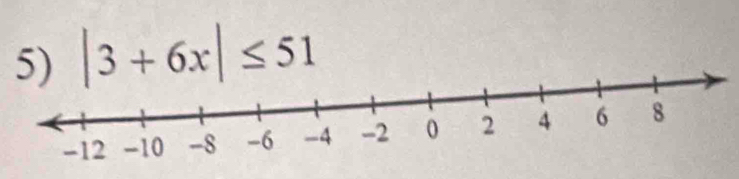 |3+6x|≤ 51