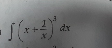 ∈t (x+ 1/x )^3dx