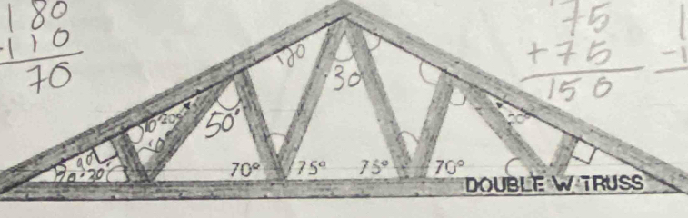 70° 75° 75° 70°
DOUBLE W TRUSS