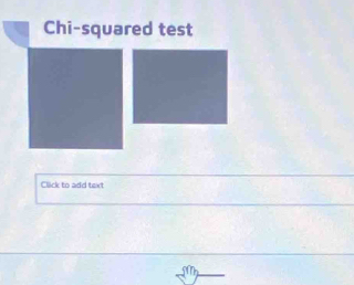 Chi-squared test 
Click to add text