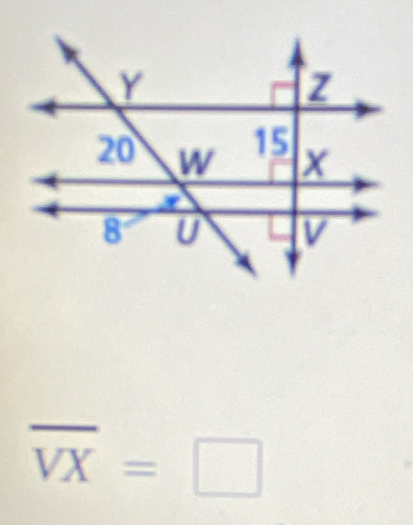 overline VX=□