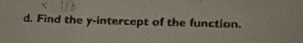 Find the y-intercept of the function.