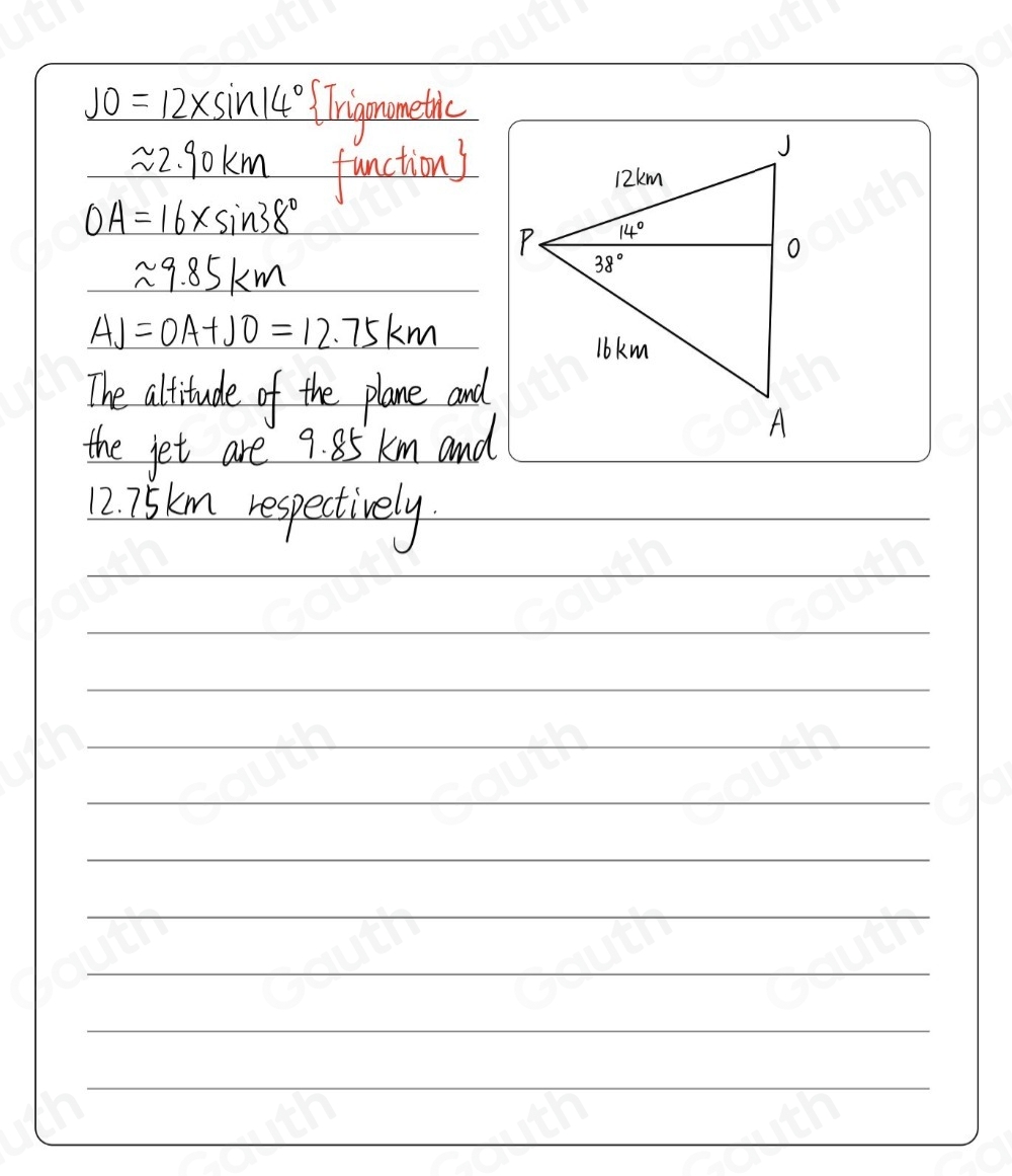 Solved: From his cockpit, the pilot of a flying plane (P) observes a ...