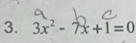 3x² - 7x+1=0