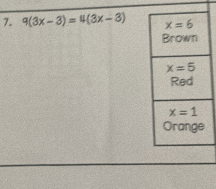 9(3x-3)=4(3x-3)