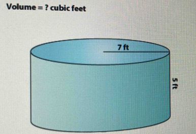 Volume = ? cubic feet