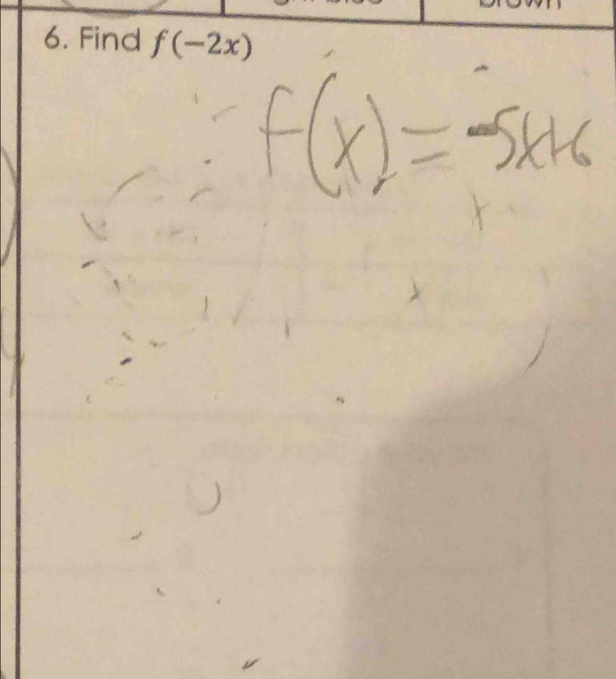 Find f(-2x)