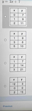 y=2x+7
Previous