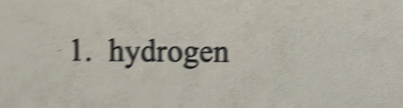 hydrogen