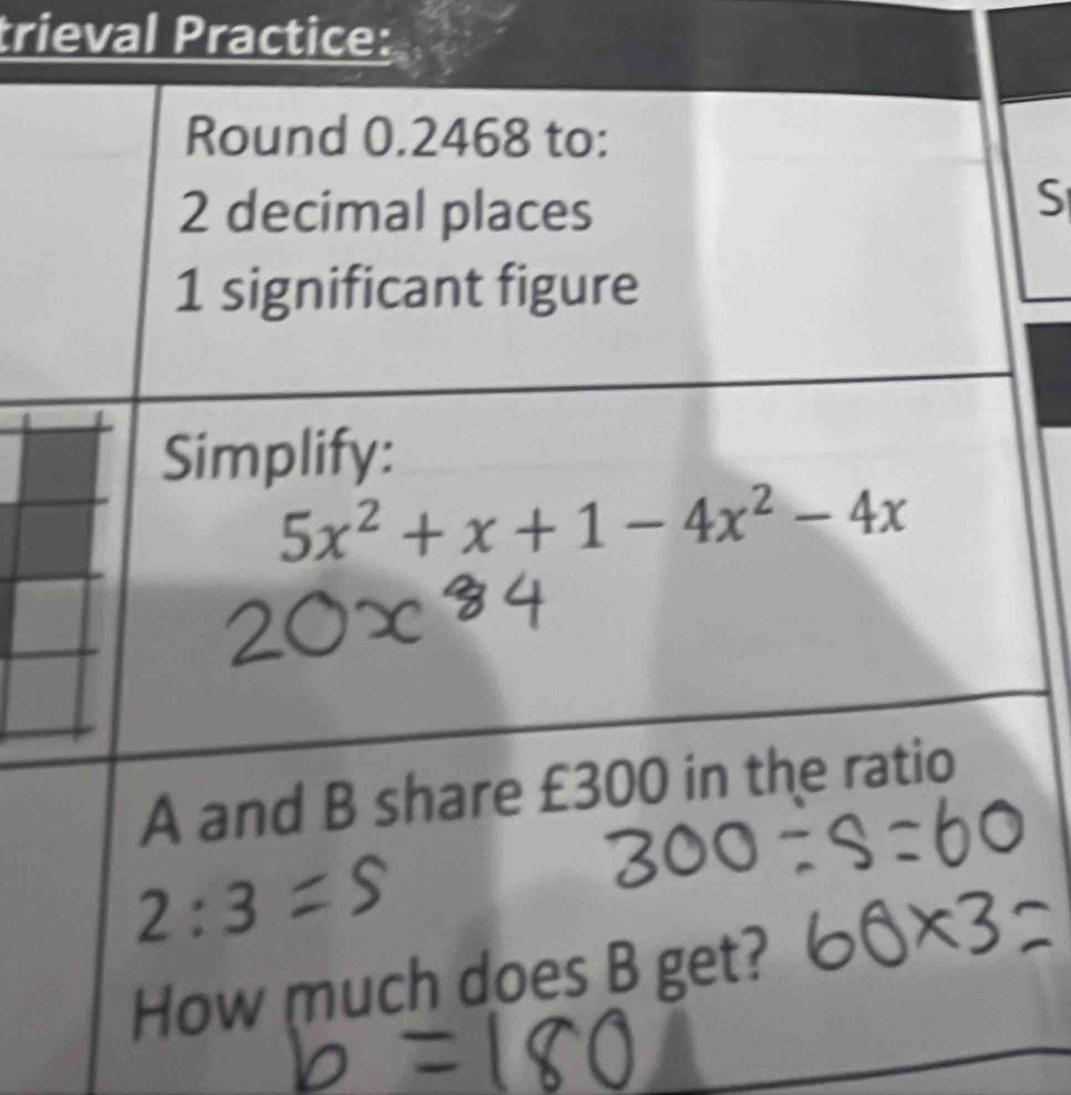 trieval Practice:
S