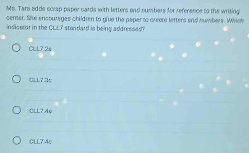 Solved: Ms. Tara adds scrap paper cards with letters and numbers for ...