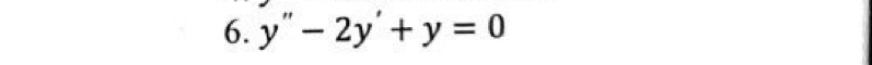 y''-2y'+y=0