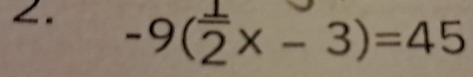 -9(overline 2* -3)=45