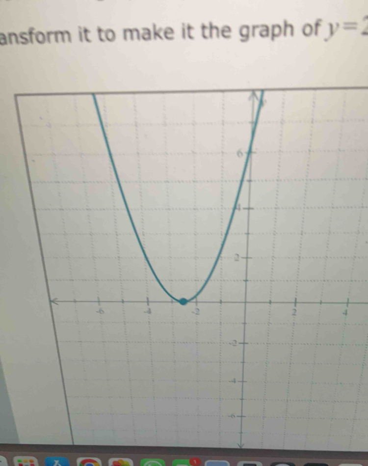 ansform it to make it the graph of y=2