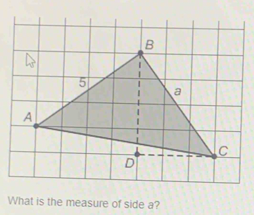 What is the measure of side a?