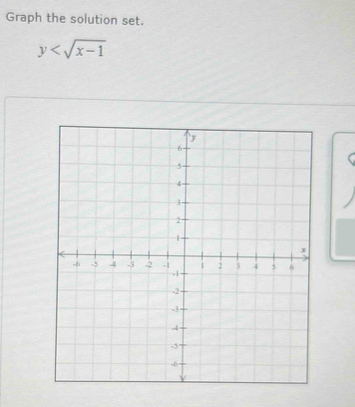 Graph the solution set.
y