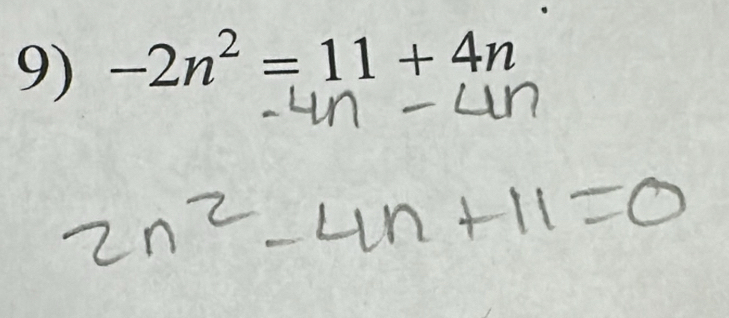 -2n^2=11+4n