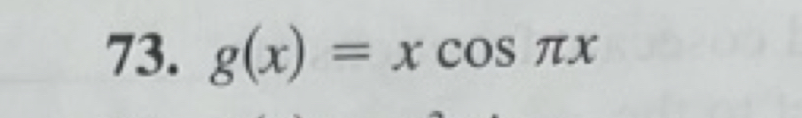 g(x)=xcos π x