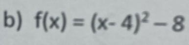 f(x)=(x-4)^2-8