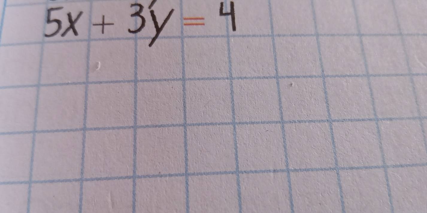 5x+3y=4