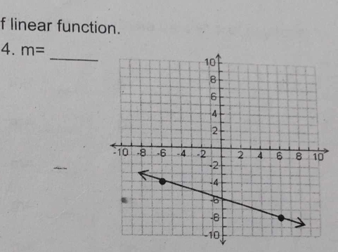 linear function. 
_ 
4. m=