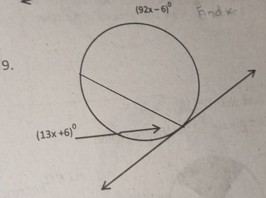 (92x-6)^circ 
9.