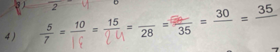 3 ) 2
6 
4 ) = 1 = = 28 = 35 = 30 = 35