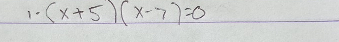 10 (x+5)(x-7)=0