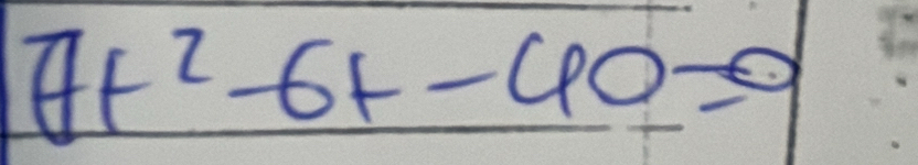 7t^2-6t-40=9